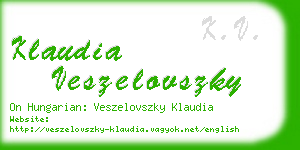 klaudia veszelovszky business card